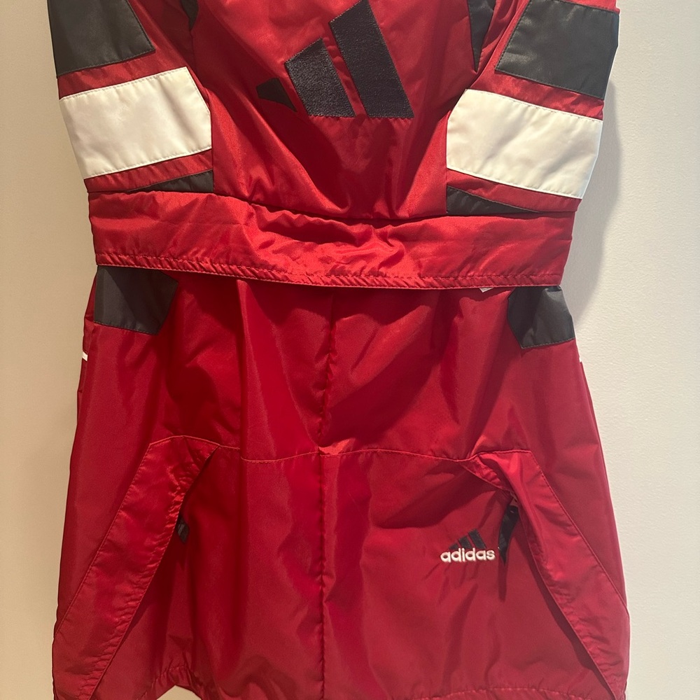 Adidas Crimson and Ebony Strapless Mini Dress ONE OF A KIND